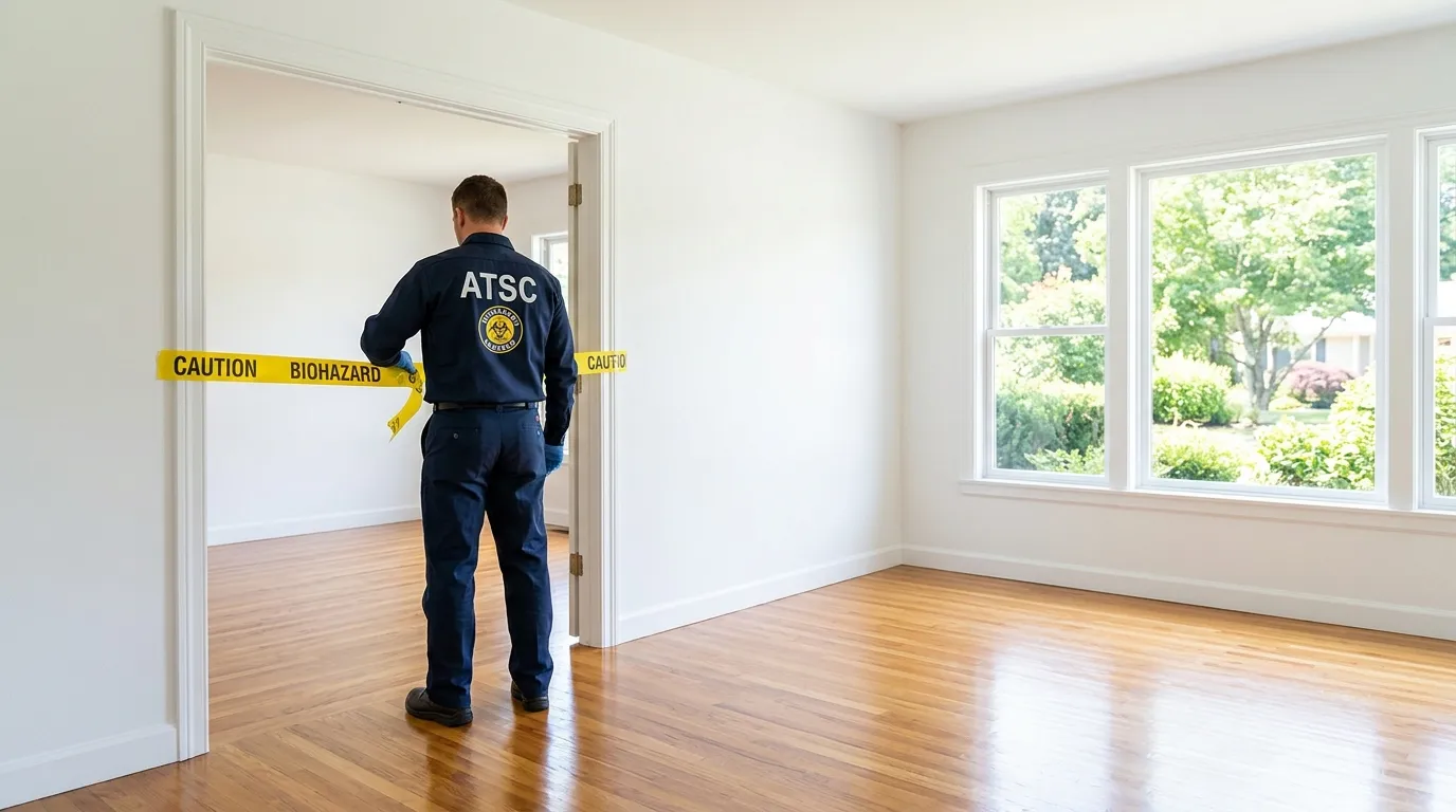 Certified biohazard cleanup crew performing Decomposition Cleanup in Kinnelon